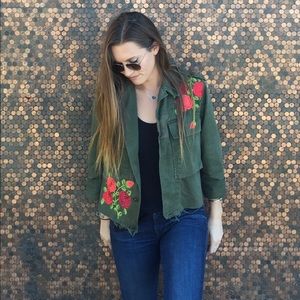 AMERICAN VINTAGE army embroidered jacket - S/M